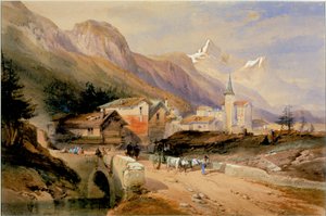 Un pueblo alpino de Richard Principal Leitch